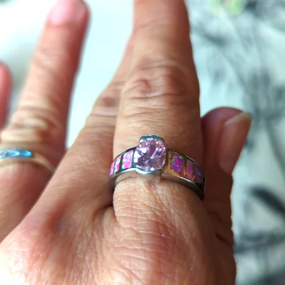 Nwt Pink Sapphire Ring Size 6.5